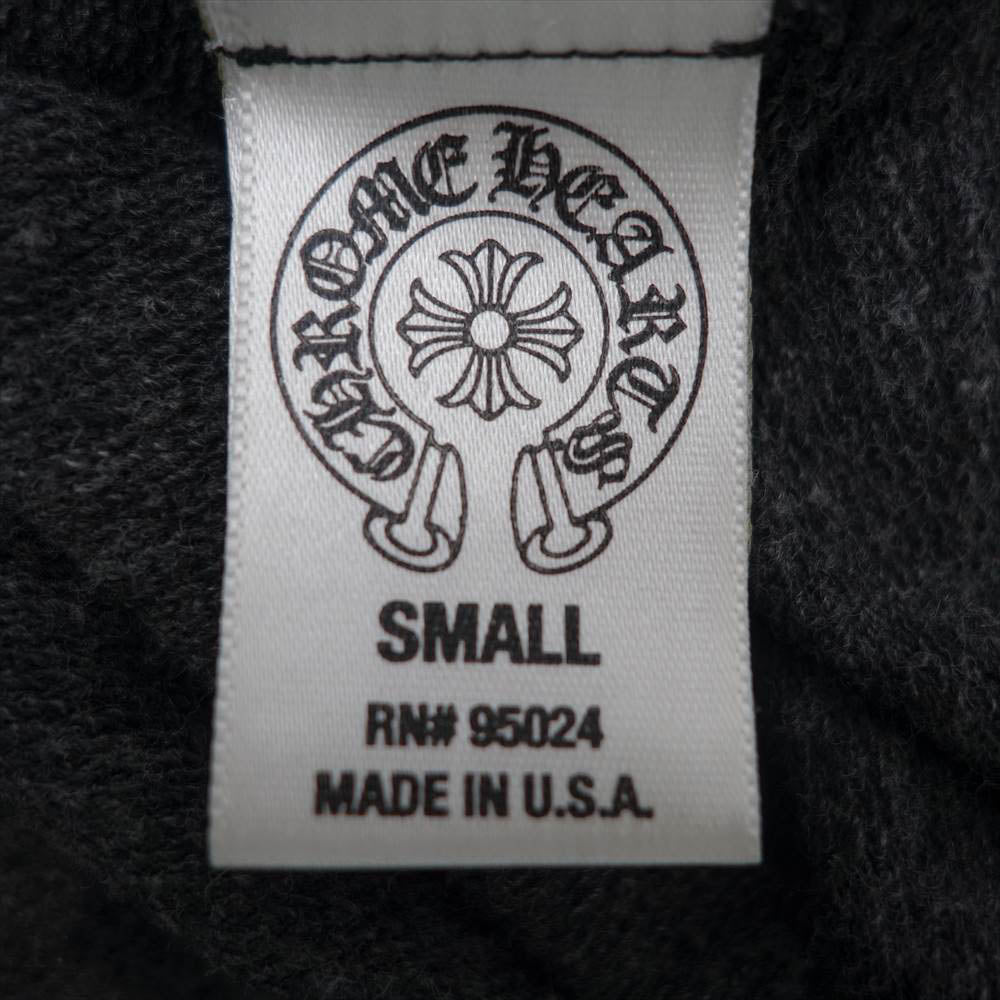 CHROME HEARTS クロムハーツ（原本無） 国内正規品 ダガージップ クロス プリント パーカー ダークグレー系 S【中古】