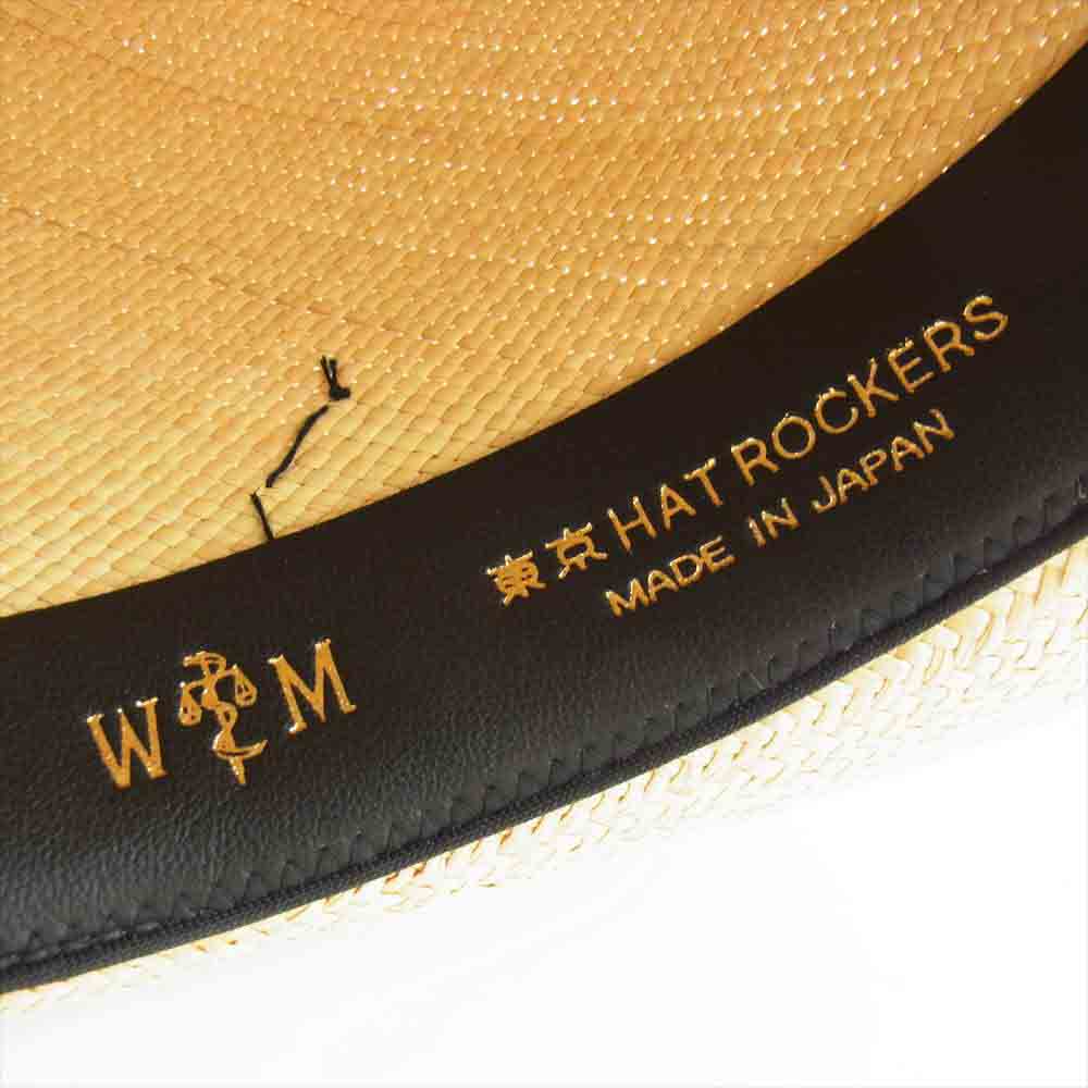 WACKO MARIA ワコマリア 東京 HAT ROCKERS 麦わら ストロー ハット ベージュ系 L【美品】【中古】