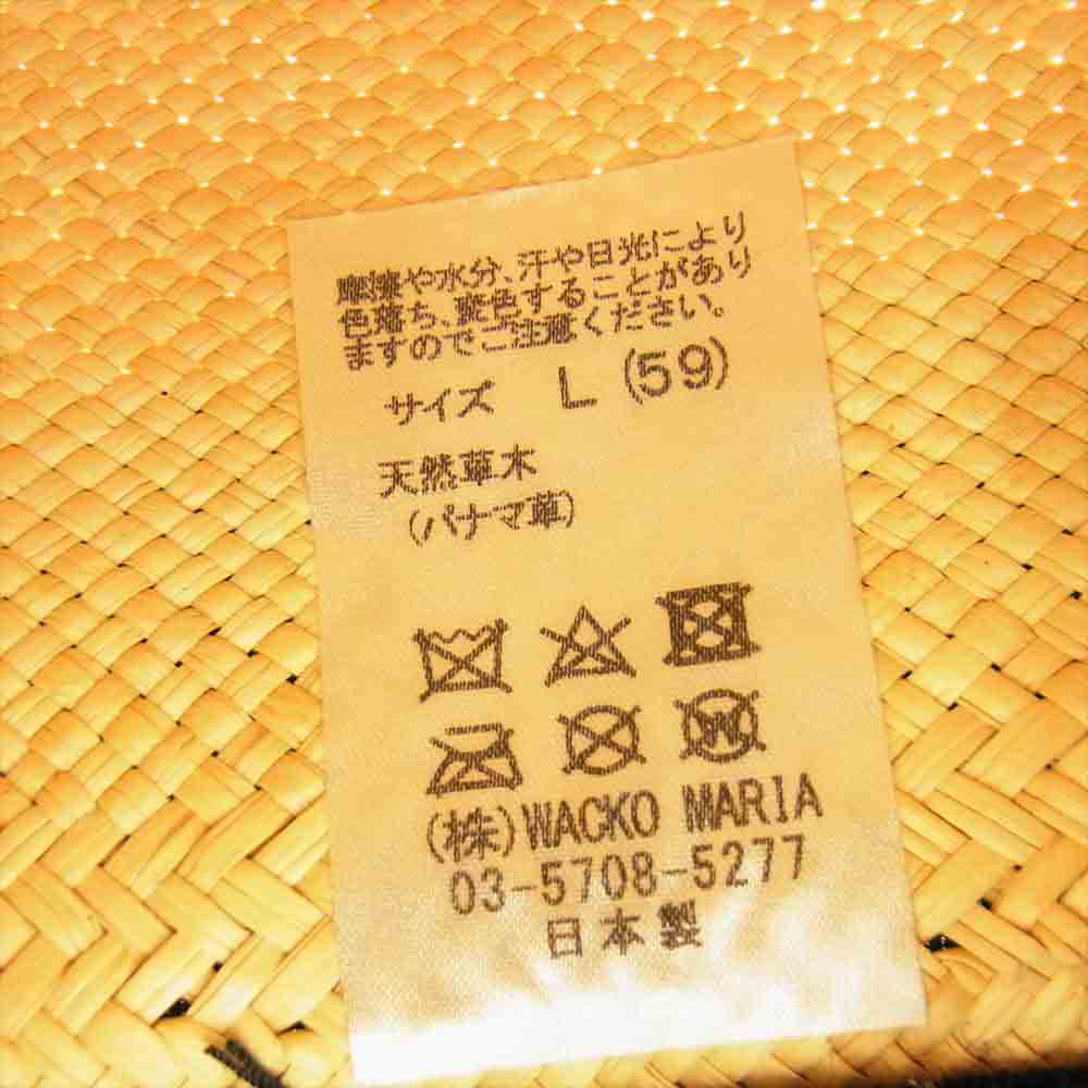 WACKO MARIA ワコマリア 東京 HAT ROCKERS 麦わら ストロー ハット ベージュ系 L【美品】【中古】