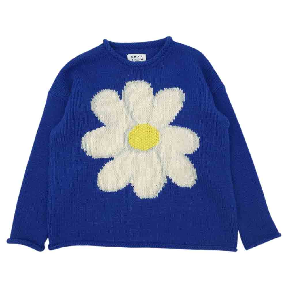 チャーチャー FLOWER フラワー ニット ブルー系 M【中古】