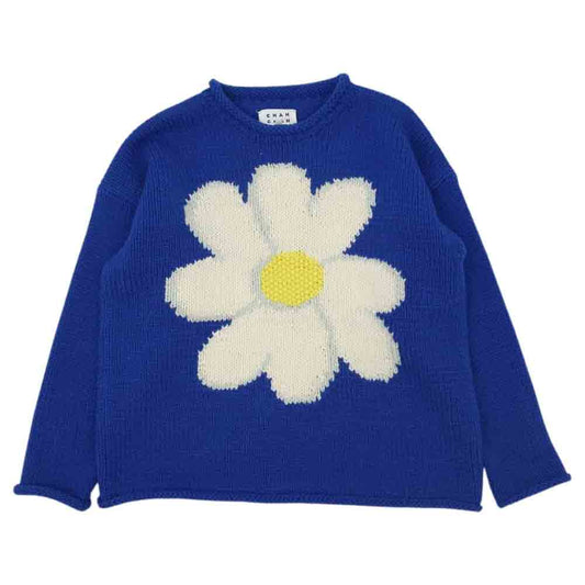 チャーチャー FLOWER フラワー ニット ブルー系 M【中古】