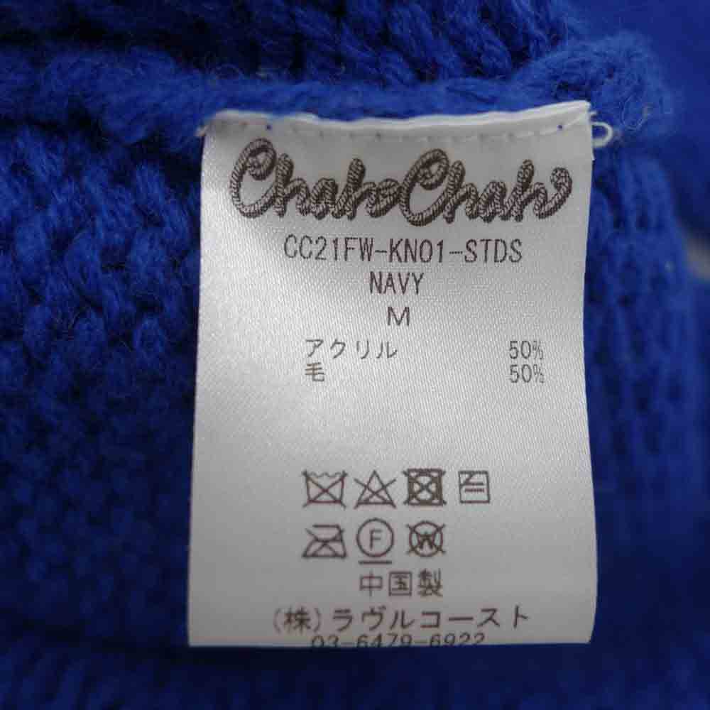 チャーチャー FLOWER フラワー ニット ブルー系 M【中古】