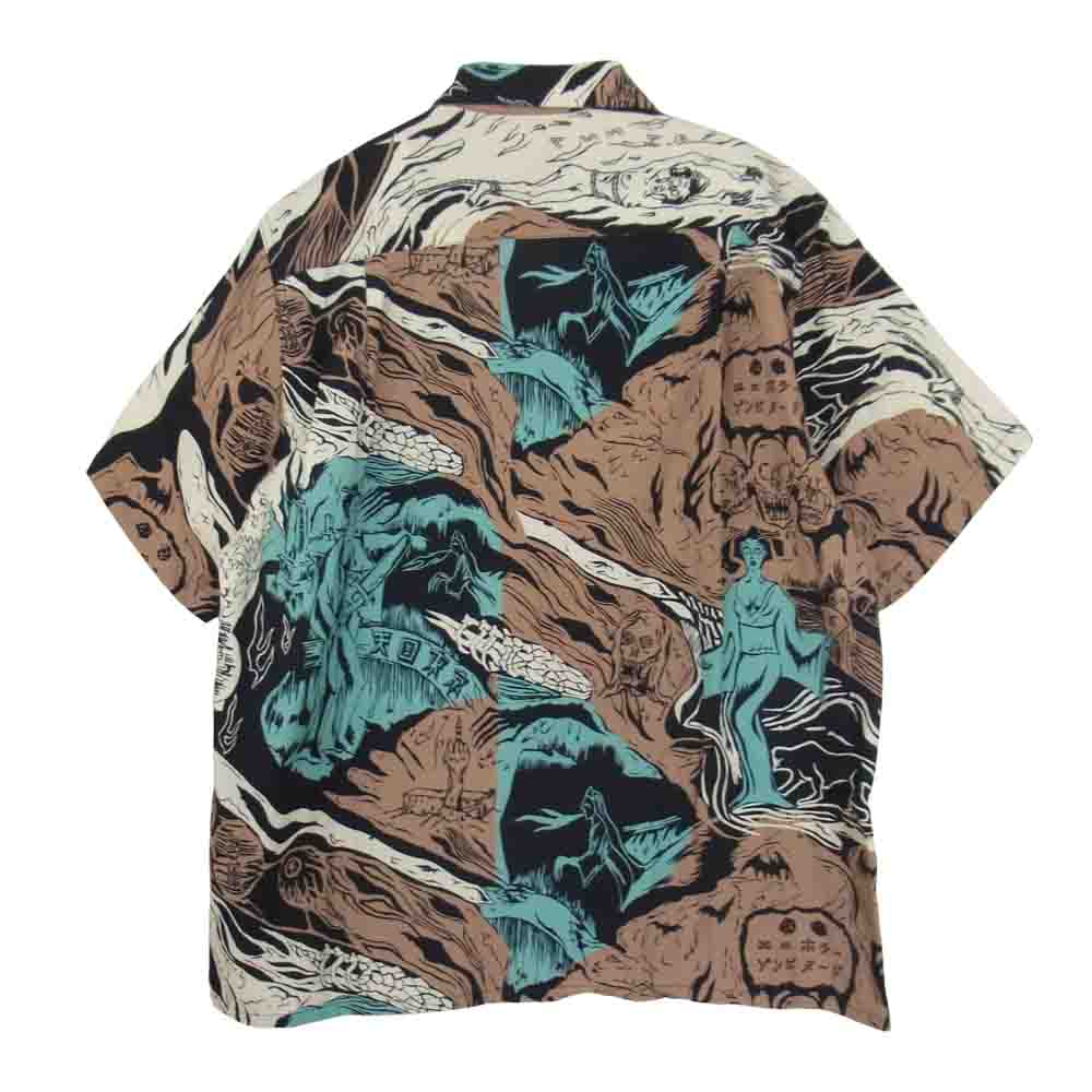WACKO MARIA ワコマリア 20SS HAWAIIAN SHIRT S/S エロゾンビ アロハシャツ ブラウン系 XS【美品】【中古】