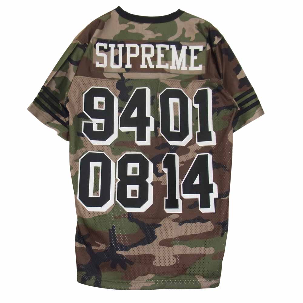 Supreme シュプリーム 14SS Championship Football Top チャンピオンシップ フットボール メッシュ トップ 半袖 カーキ系 M【中古】