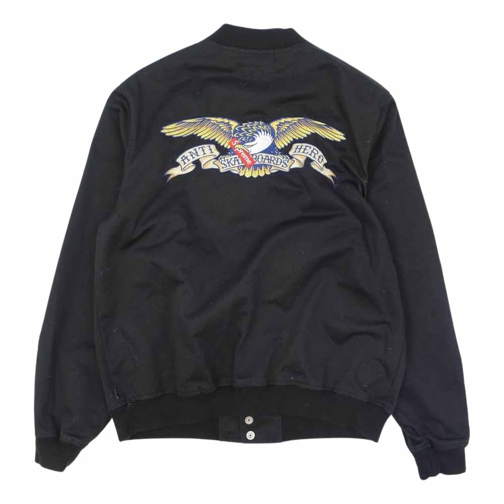 Supreme シュプリーム 16SS × ANTI HERO アンタイ ヒーロー Bomber Jacket ボンバージャケット ブルゾン ブラック系 L【中古】