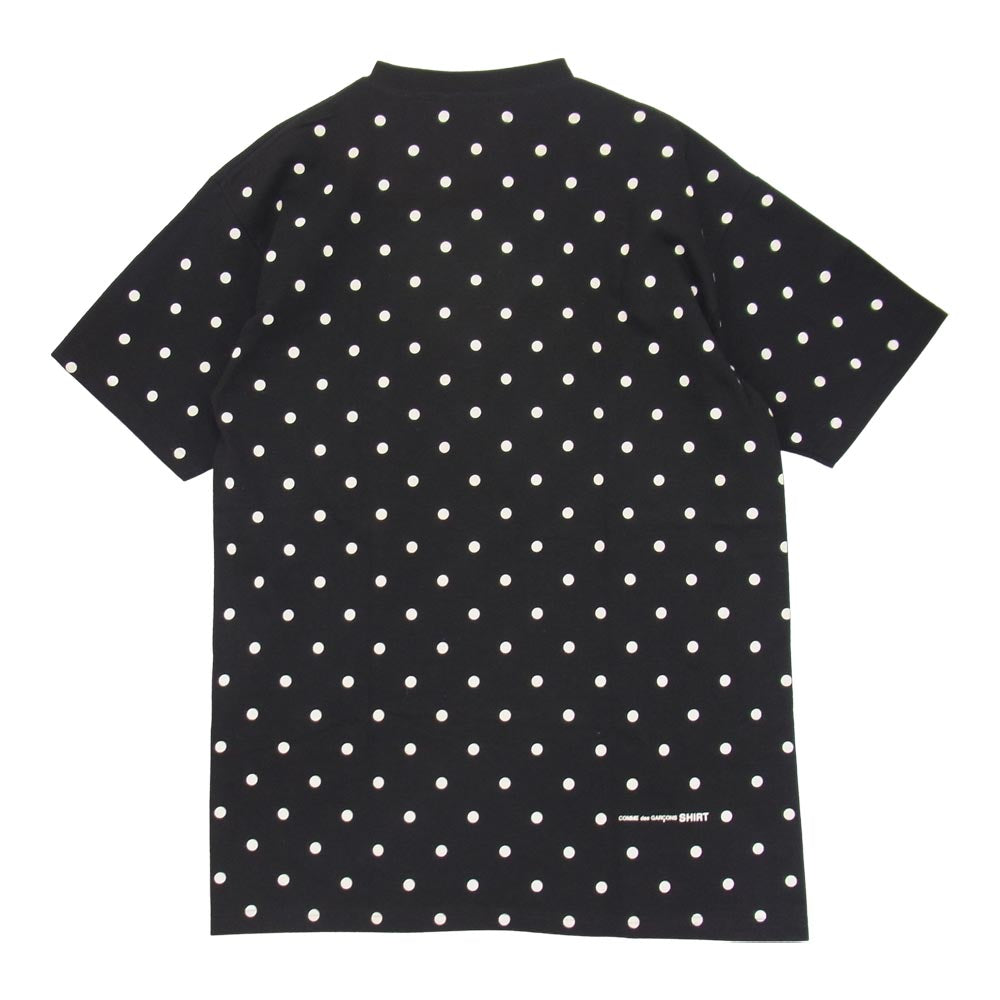 Supreme シュプリーム 12SS × COMME des GARCONS SHIRT Polka Dot Box Logo Tee コムデギャルソン シャツ ポルガ ドット ボックスロゴ 半袖 Tシャツ ブラック ブラック系 M【美品】【中古】