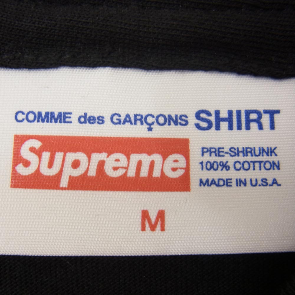 Supreme シュプリーム 12SS × COMME des GARCONS SHIRT Polka Dot Box Logo Tee コムデギャルソン シャツ ポルガ ドット ボックスロゴ 半袖 Tシャツ ブラック ブラック系 M【美品】【中古】