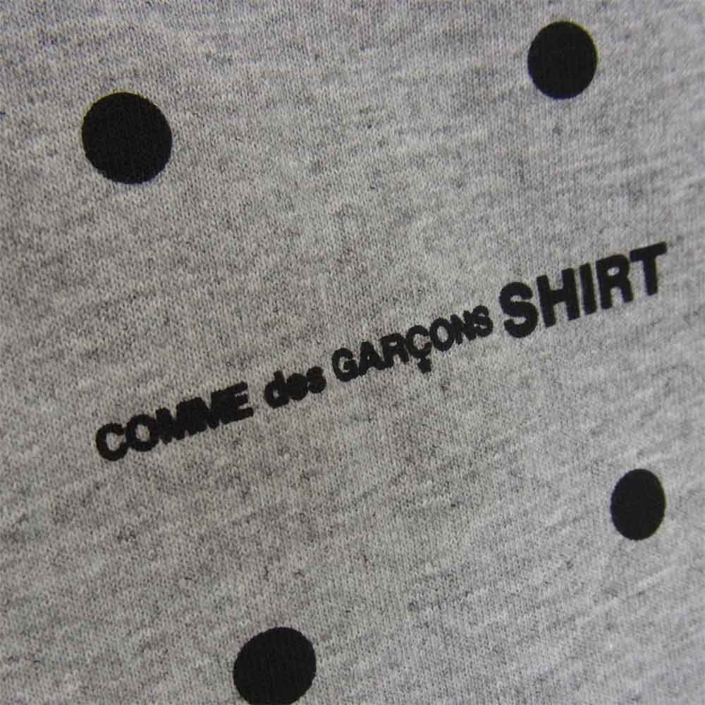 Supreme シュプリーム 12SS × COMME des GARCONS SHIRT Polka Dot Box Logo Tee コムデギャルソン シャツ ポルガ ドット ボックスロゴ 半袖 Tシャツ ホワイト グレー系 M【美品】【中古】
