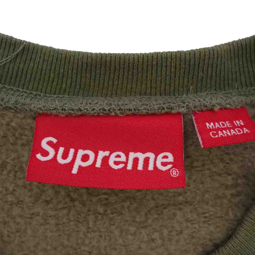 Supreme シュプリーム 15AW Box Logo Crewneck Woodland Camo ボックスロゴ クルーネック スウェット トレーナー グリーン系 M【中古】