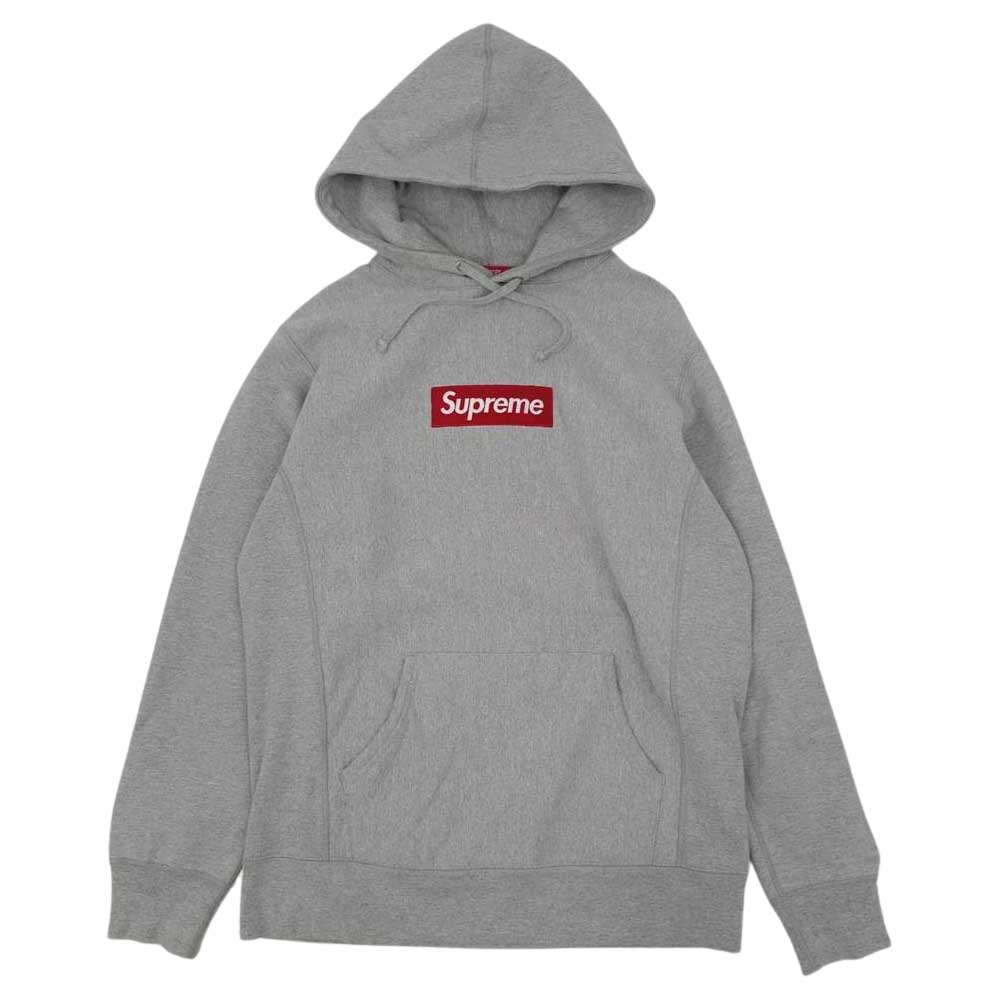 Supreme シュプリーム 16AW Box Logo Hooded Sweatshirt ボックスロゴ フーデッド スウェット シャツ プルオーバーパーカー グレー系 L【中古】