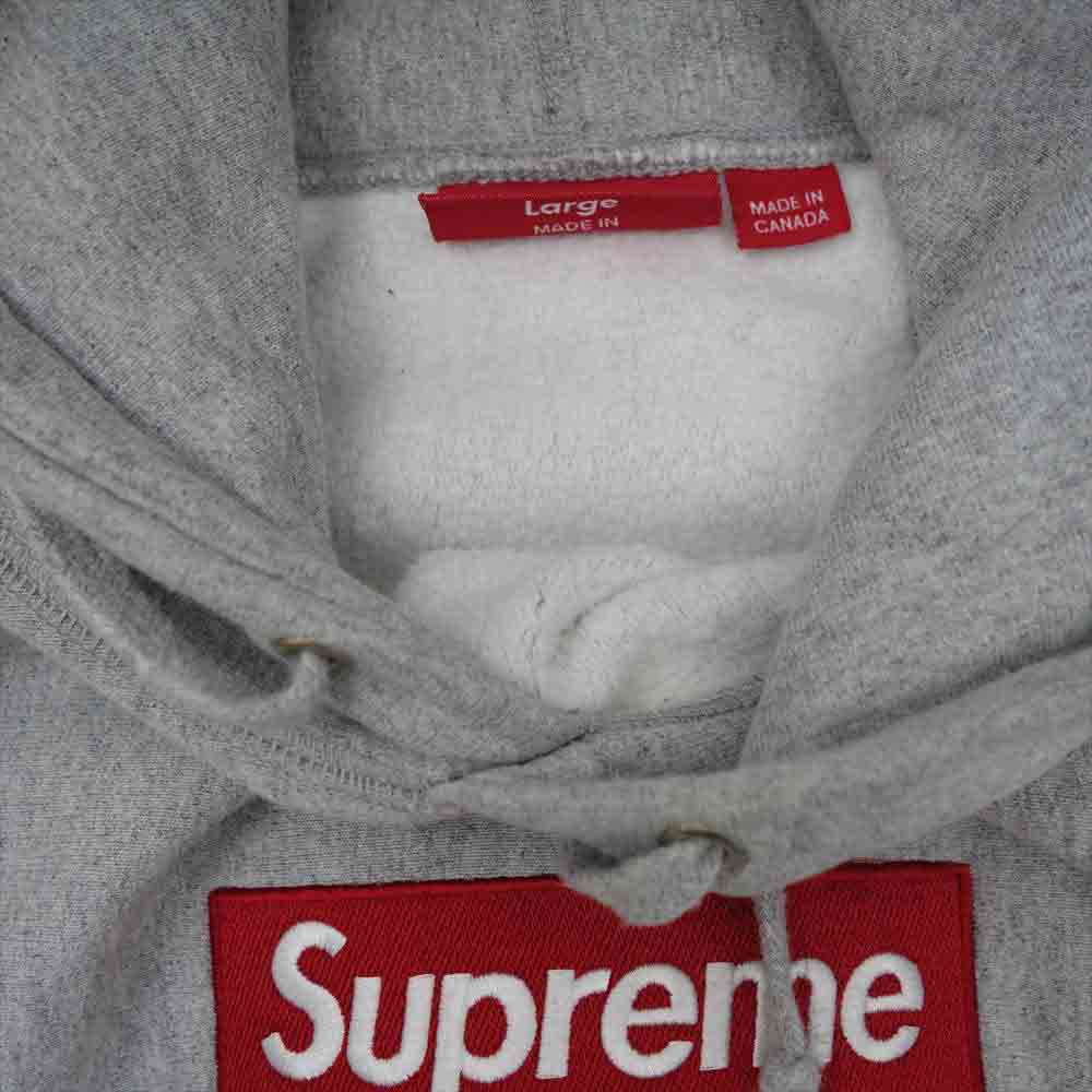 Supreme シュプリーム 16AW Box Logo Hooded Sweatshirt ボックスロゴ フーデッド スウェット シャツ プルオーバーパーカー グレー系 L【中古】