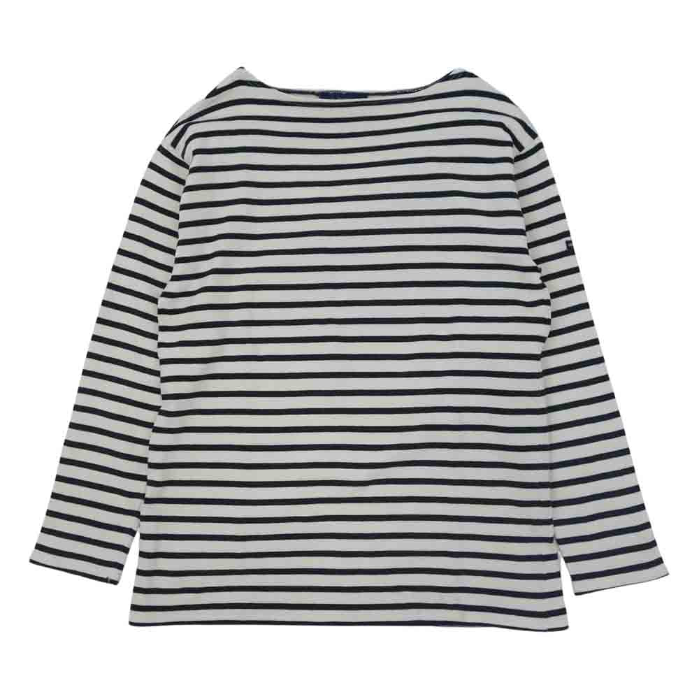 SAINT JAMES セントジェームス ウエッソン ボーダー バスク シャツ カットソー ホワイト系 ブラック系 38【中古】