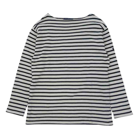SAINT JAMES セントジェームス ウエッソン ボーダー バスク シャツ カットソー ホワイト系 ブラック系 38【中古】