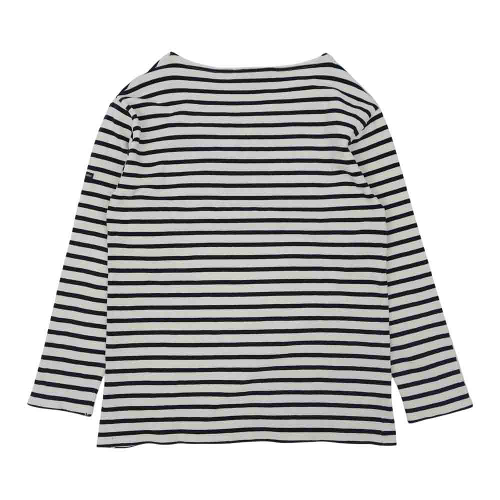 SAINT JAMES セントジェームス ウエッソン ボーダー バスク シャツ カットソー ホワイト系 ブラック系 38【中古】