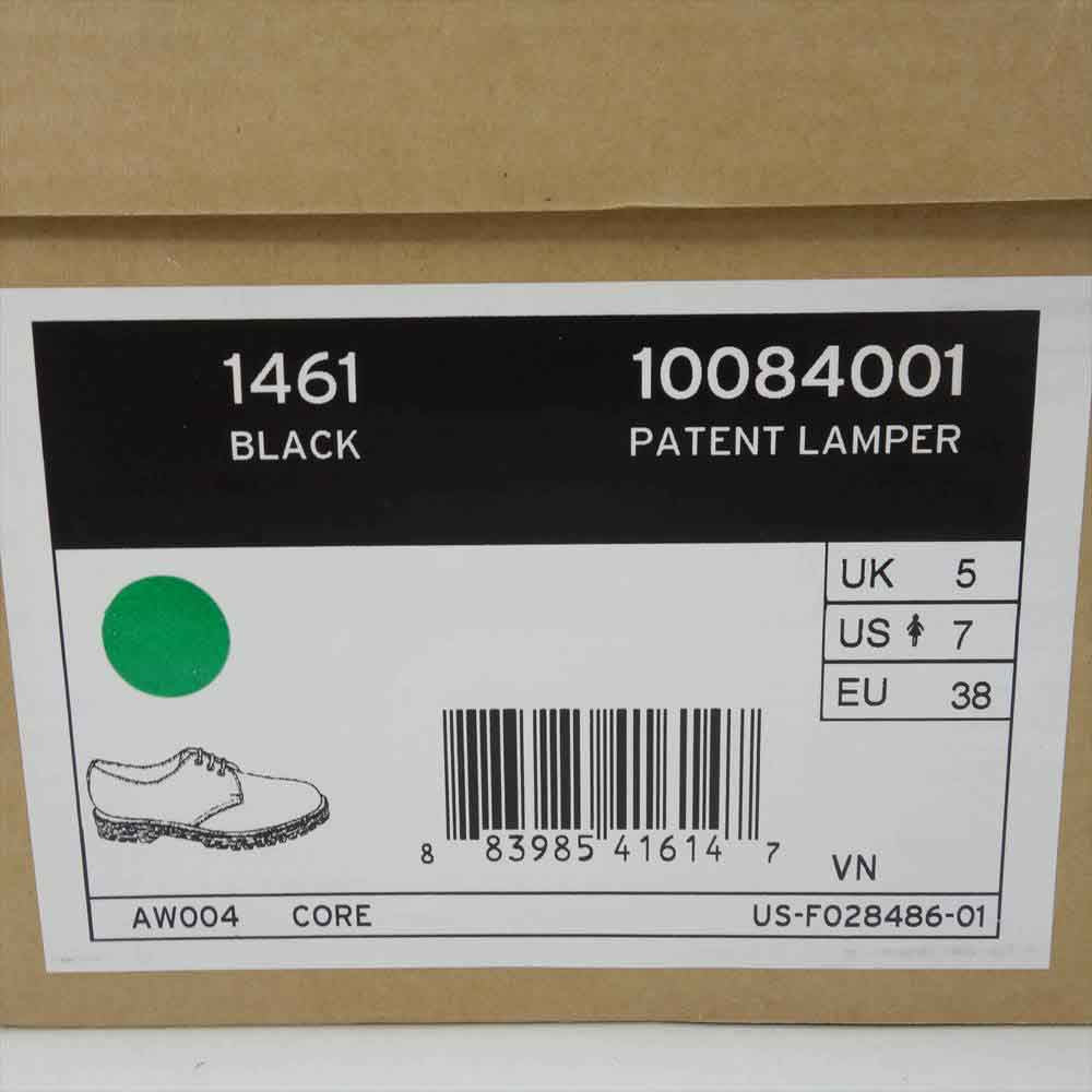 Dr.Martens ドクターマーチン 1461 W 3EYES 3ホール エナメル シューズ ブラック系 UK 5【美品】【中古】