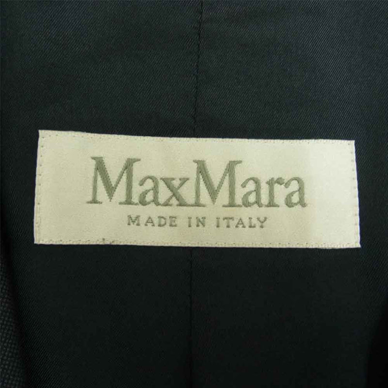 MAX MARA マックスマーラ 国内正規品 白タグ イタリア製 シルク混ウール テーラード ジャケット ネイビー系 38【中古】