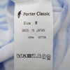 PORTER CLASSIC ポータークラシック ARTIST BORDER TURTLENECK T-SHIRT アーティストボーダー タートルネック Tシャツ ホワイト系 ブルー系 M【中古】