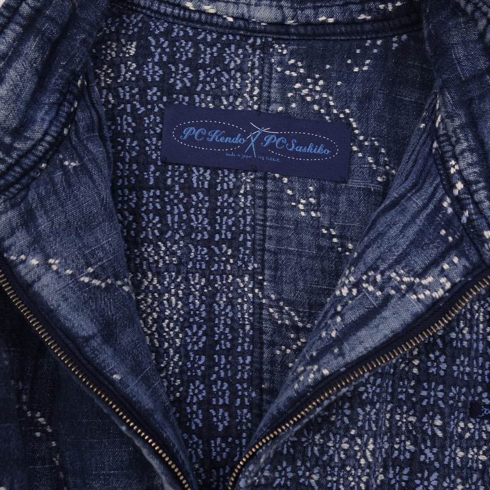 PORTER CLASSIC ポータークラシック 20SS PC KOGIN ZIP UP JACKET こぎん ジップアップ ジャケット インディゴブルー系 2【中古】