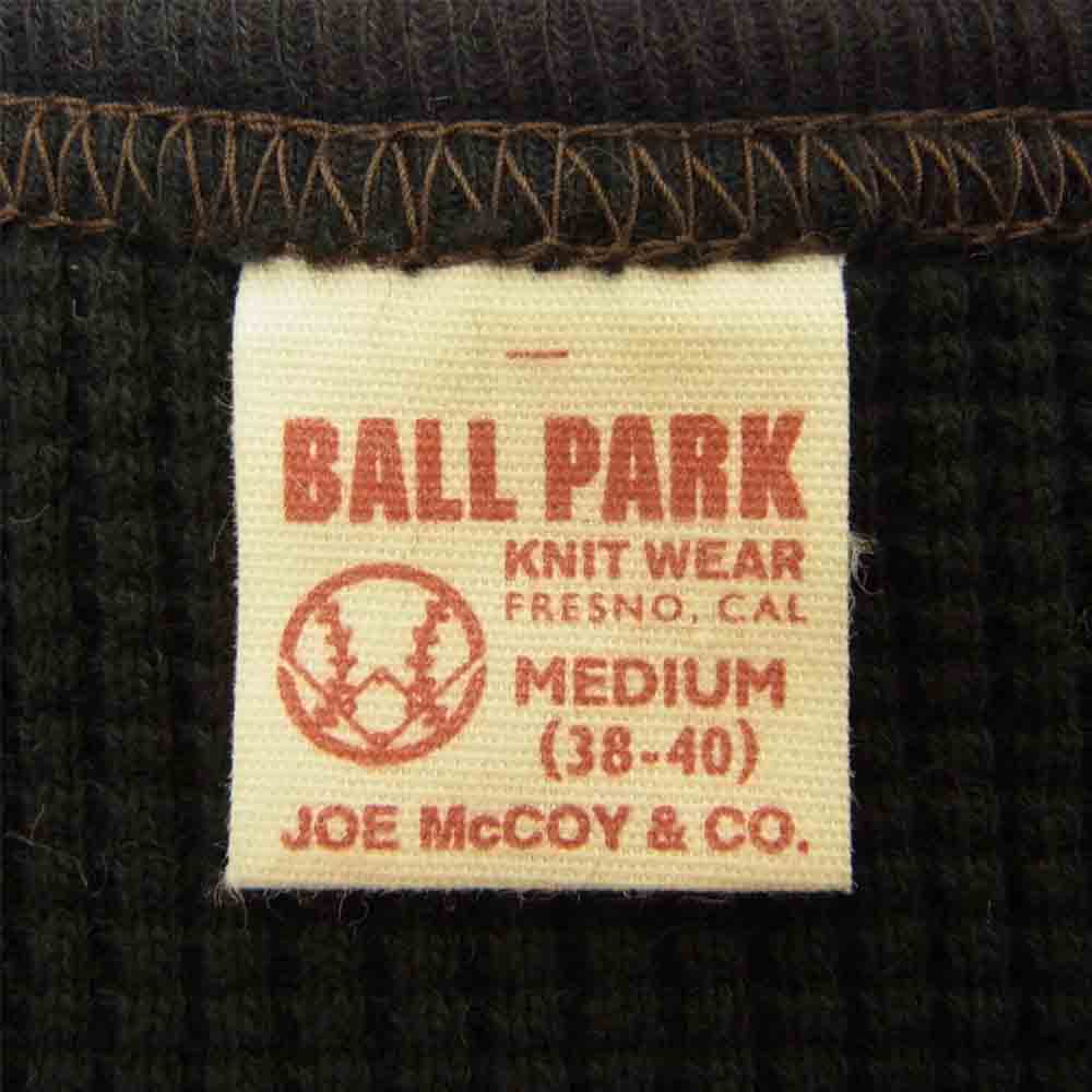 The REAL McCOY'S ザリアルマッコイズ MC17117 JOE McCOY WAFFLE HENLEY SHIRT L/S サーマルシャツ ワッフル ヘンリーネック 長袖 Tシャツ  ブラック系 38【美品】【中古】