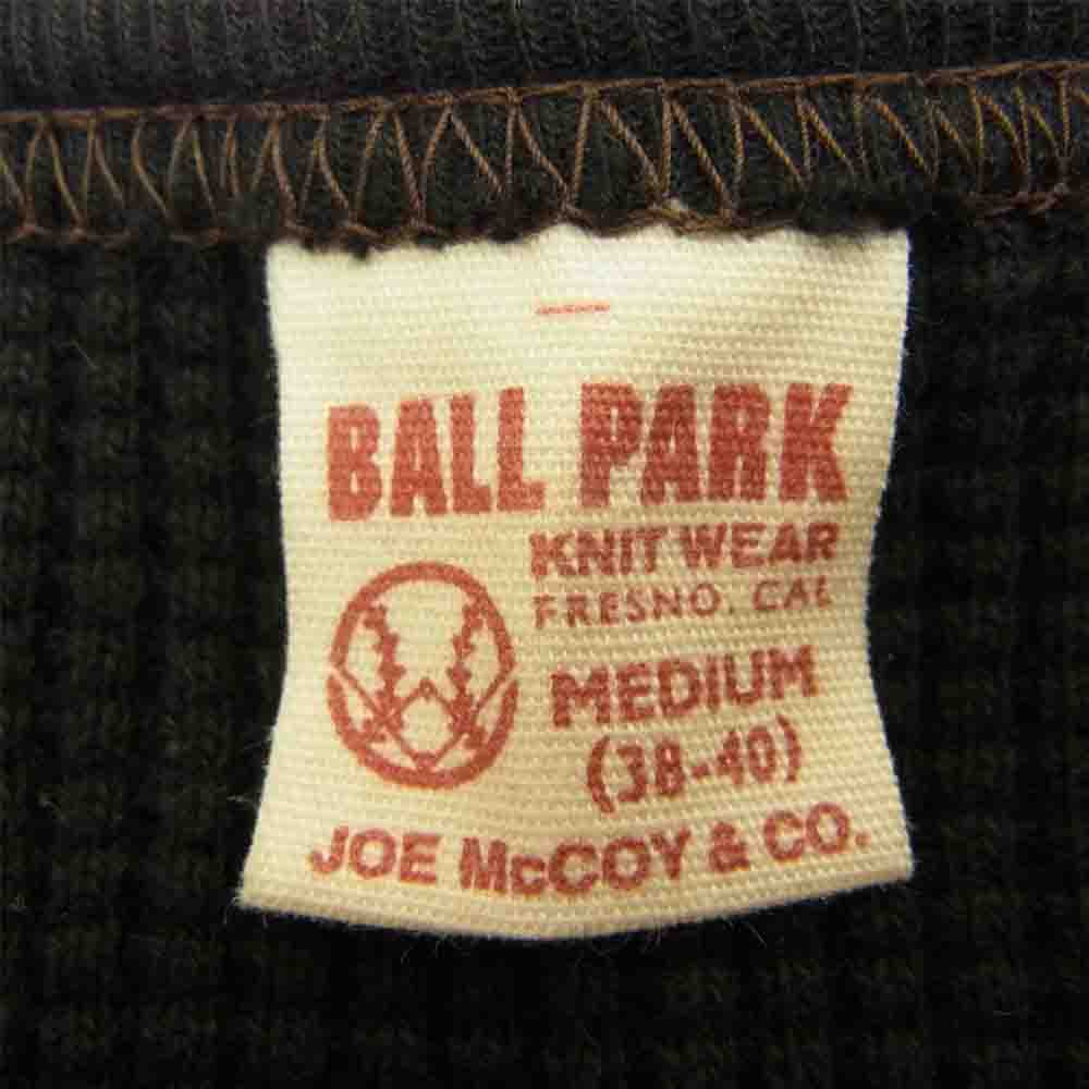 The REAL McCOY'S ザリアルマッコイズ MC17117 JOE McCOY WAFFLE HENLEY SHIRT L/S サーマルシャツ ワッフル ヘンリーネック 長袖 Tシャツ  ブラック系 M【美品】【中古】