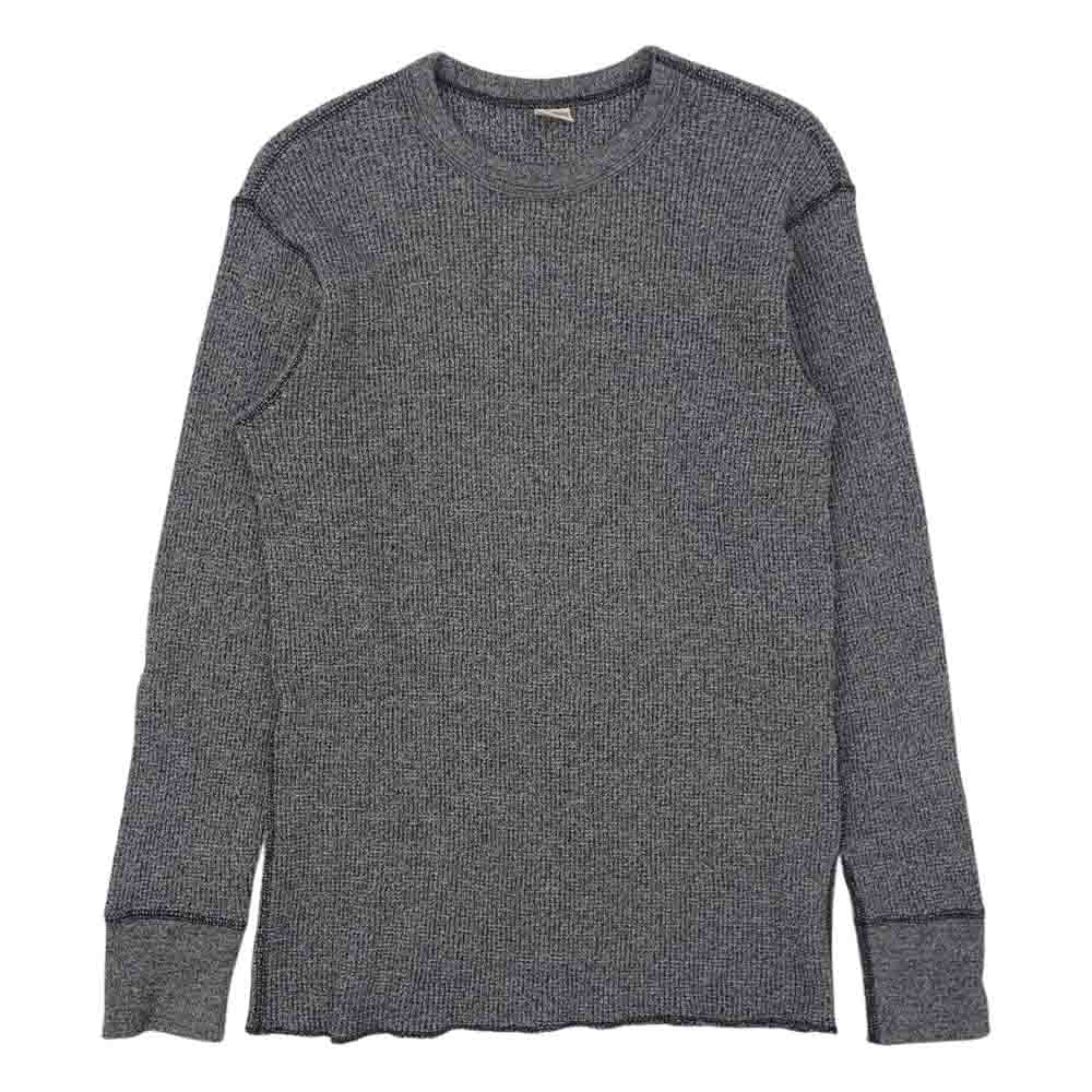 The REAL McCOY'S ザリアルマッコイズ MC18121  JOE McCOY HEATHER WAFFLE THERMAL L/S ヘザーワッフル サーマルシャツ 長袖Tシャツ グレー系 38【美品】【中古】