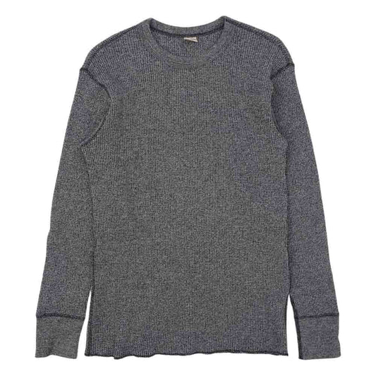 The REAL McCOY'S ザリアルマッコイズ MC18121  JOE McCOY HEATHER WAFFLE THERMAL L/S ヘザーワッフル サーマルシャツ 長袖Tシャツ グレー系 38【美品】【中古】