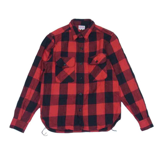 The REAL McCOY'S ザリアルマッコイズ MS20101 JOE McCOY 8HU BUFFALO CHECK FLANNEL SHIRT バッファロー チェック フランネルシャツ 長袖シャツ レッド系 14【中古】