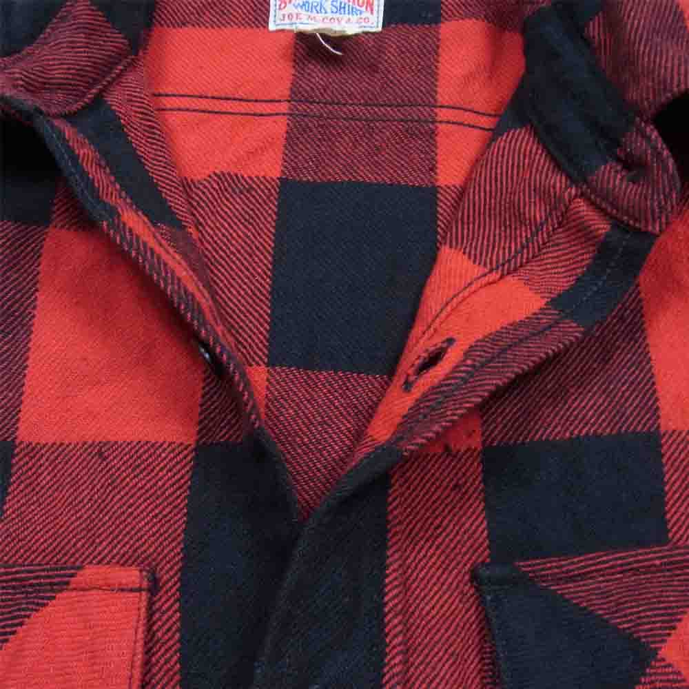 The REAL McCOY'S ザリアルマッコイズ MS20101 JOE McCOY 8HU BUFFALO CHECK FLANNEL SHIRT バッファロー チェック フランネルシャツ 長袖シャツ レッド系 14【中古】