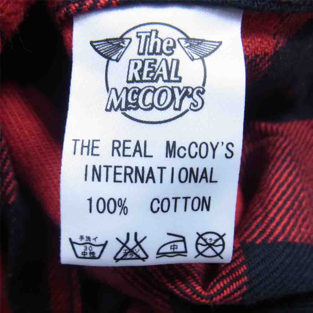 The REAL McCOY'S ザリアルマッコイズ MS20101 JOE McCOY 8HU BUFFALO CHECK FLANNEL SHIRT バッファロー チェック フランネルシャツ 長袖シャツ レッド系 14【中古】