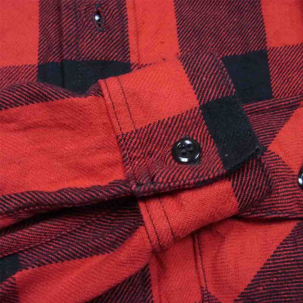 The REAL McCOY'S ザリアルマッコイズ MS20101 JOE McCOY 8HU BUFFALO CHECK FLANNEL SHIRT バッファロー チェック フランネルシャツ 長袖シャツ レッド系 14【中古】