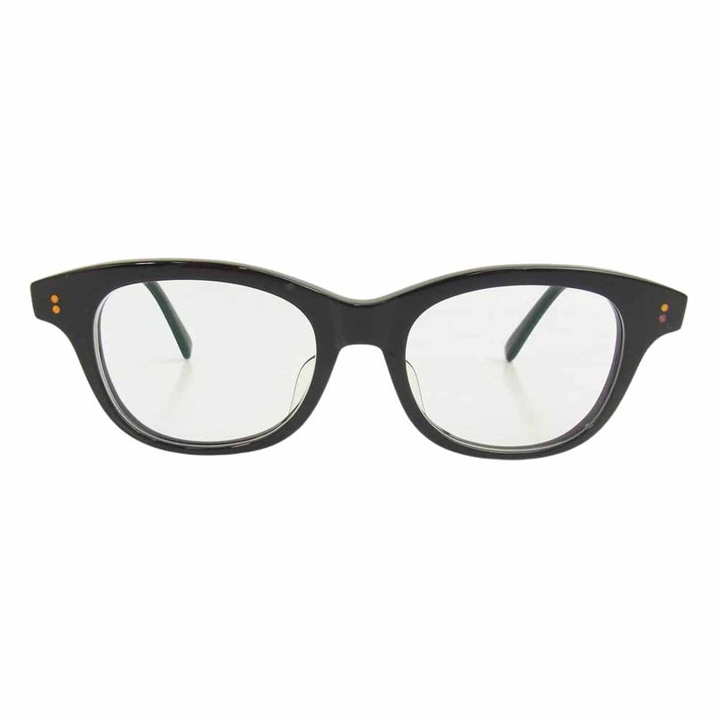 白山眼鏡 HANK ハンク 度入り レンズ 眼鏡 ブラック系【極上美品】【中古】