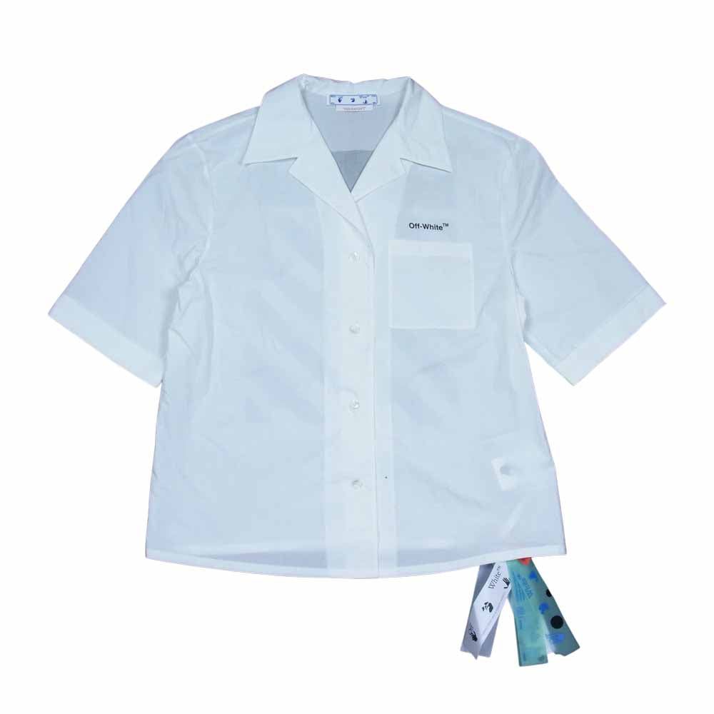 OFF-WHITE オフホワイト OWGA071F21FAB0050100 Bowling Shirt ボウリング 半袖 シャツ ホワイト系 38【新古品】【未使用】【中古】