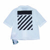OFF-WHITE オフホワイト OWGA071F21FAB0050100 Bowling Shirt ボウリング 半袖 シャツ ホワイト系 38【新古品】【未使用】【中古】