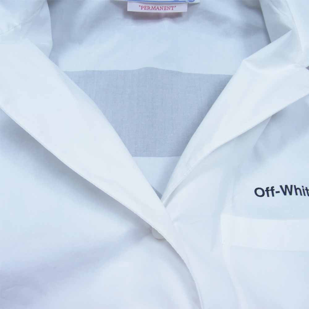 OFF-WHITE オフホワイト OWGA071F21FAB0050100 Bowling Shirt ボウリング 半袖 シャツ ホワイト系 38【新古品】【未使用】【中古】