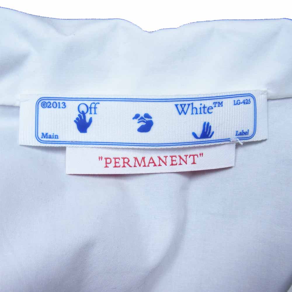 OFF-WHITE オフホワイト OWGA071F21FAB0050100 Bowling Shirt ボウリング 半袖 シャツ ホワイト系 38【新古品】【未使用】【中古】