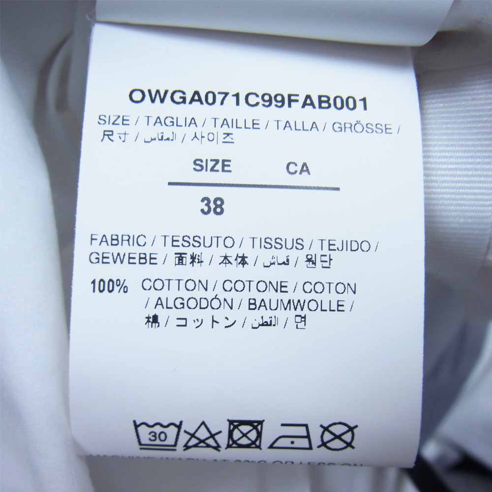 OFF-WHITE オフホワイト OWGA071F21FAB0050100 Bowling Shirt ボウリング 半袖 シャツ ホワイト系 38【新古品】【未使用】【中古】