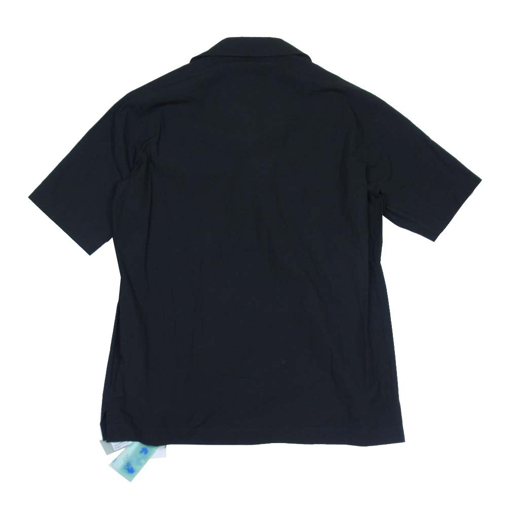 OFF-WHITE オフホワイト OMGA196C99FAB0011001 OW LOGO HOLIDAY SHIRT ボウリング 半袖 シャツ ブラック系 S【新古品】【未使用】【中古】