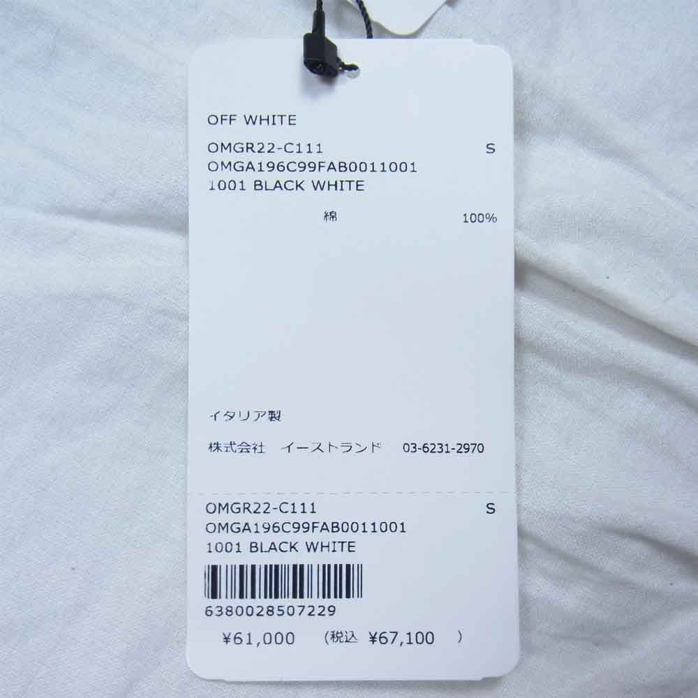 OFF-WHITE オフホワイト OMGA196C99FAB0011001 OW LOGO HOLIDAY SHIRT ボウリング 半袖 シャツ ブラック系 S【新古品】【未使用】【中古】