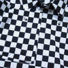 OFF-WHITE オフホワイト 22SS OMGA216S22FAB0021001 Checkerboard Print short-sleeve Shirt ブラック系 ホワイト系 S【新古品】【未使用】【中古】