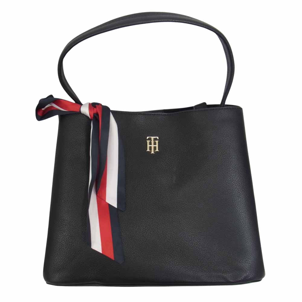 TOMMY HILFIGER トミーヒルフィガー TH TIMELESS タイムレス ハンドバッグ ブラック系【中古】