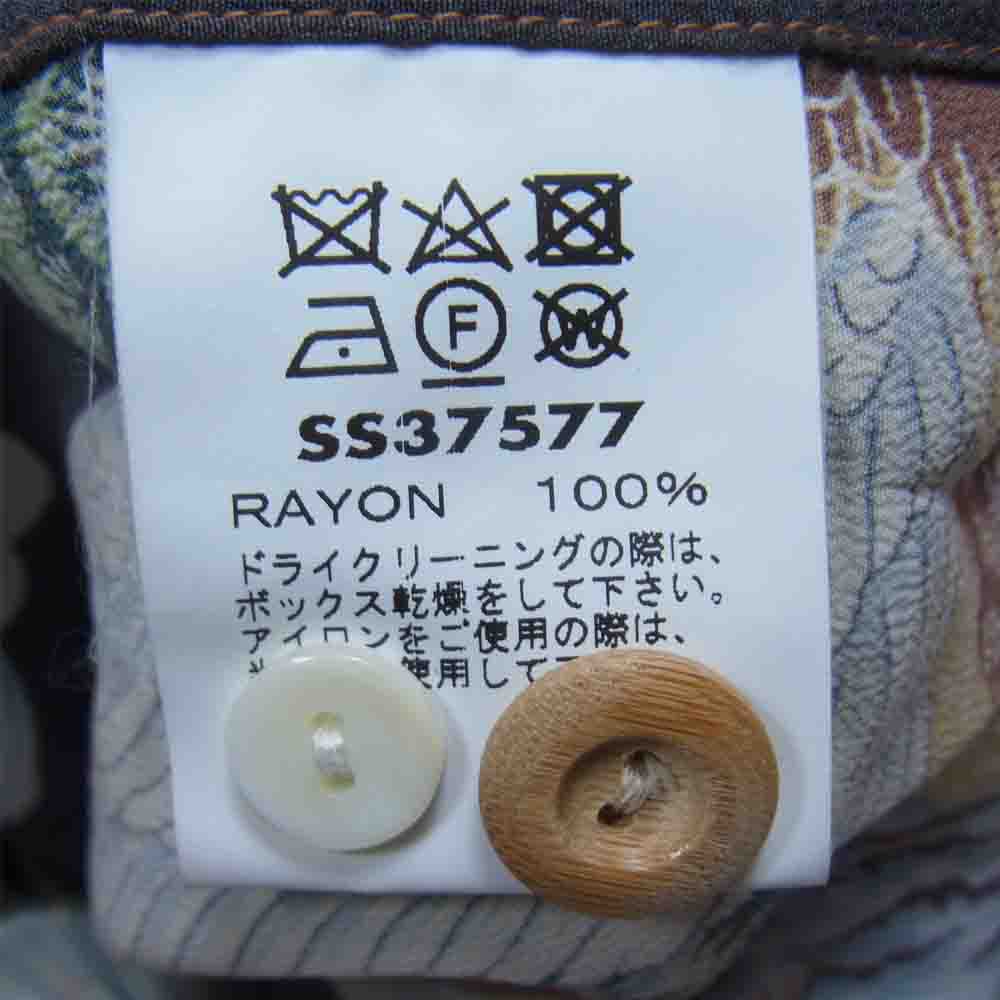 SUN SURF サンサーフ SS37577 SP スペシャル エディション EAGLE TIGER DRAGON 鷲 虎 龍 東洋 アロハシャツ 半袖 ダークブラウン系 M【中古】