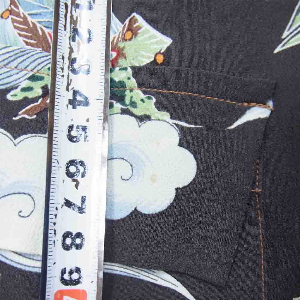 SUN SURF サンサーフ SS37577 SP スペシャル エディション EAGLE TIGER DRAGON 鷲 虎 龍 東洋 アロハシャツ 半袖 ダークブラウン系 M【中古】