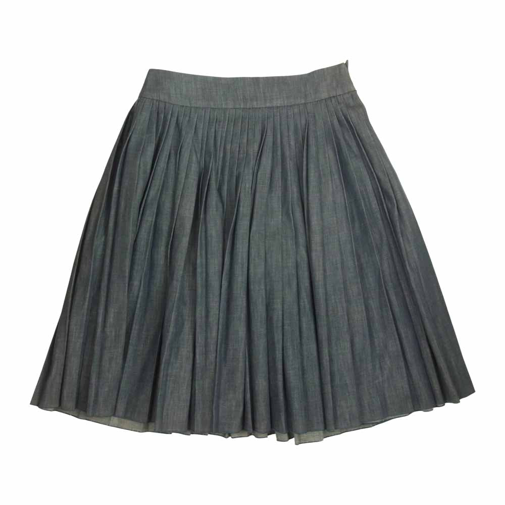 Drawer ドゥロワー デニム プリーツ スカート インディゴブルー系 36【中古】