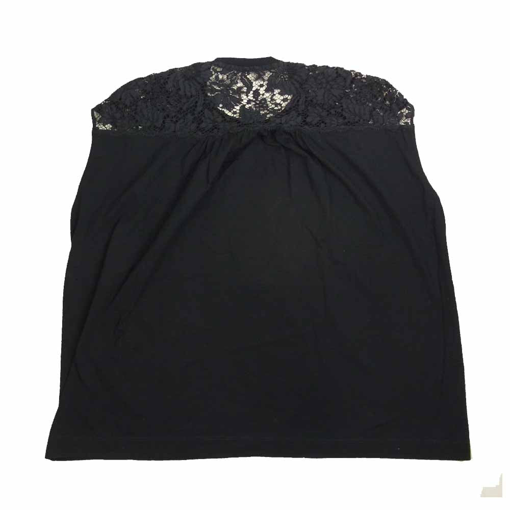 Drawer ドゥロワー ショルダー レース ノースリーブ Tシャツ ネイビー系 1【中古】
