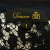 Drawer ドゥロワー ショルダー レース ノースリーブ Tシャツ ネイビー系 1【中古】