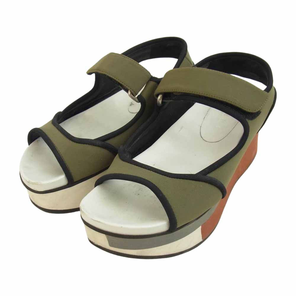 MARNI マルニ ZPMSS14G07 ネオプレン ベルクロ ストラップ サンダル マルチカラー系 36【中古】