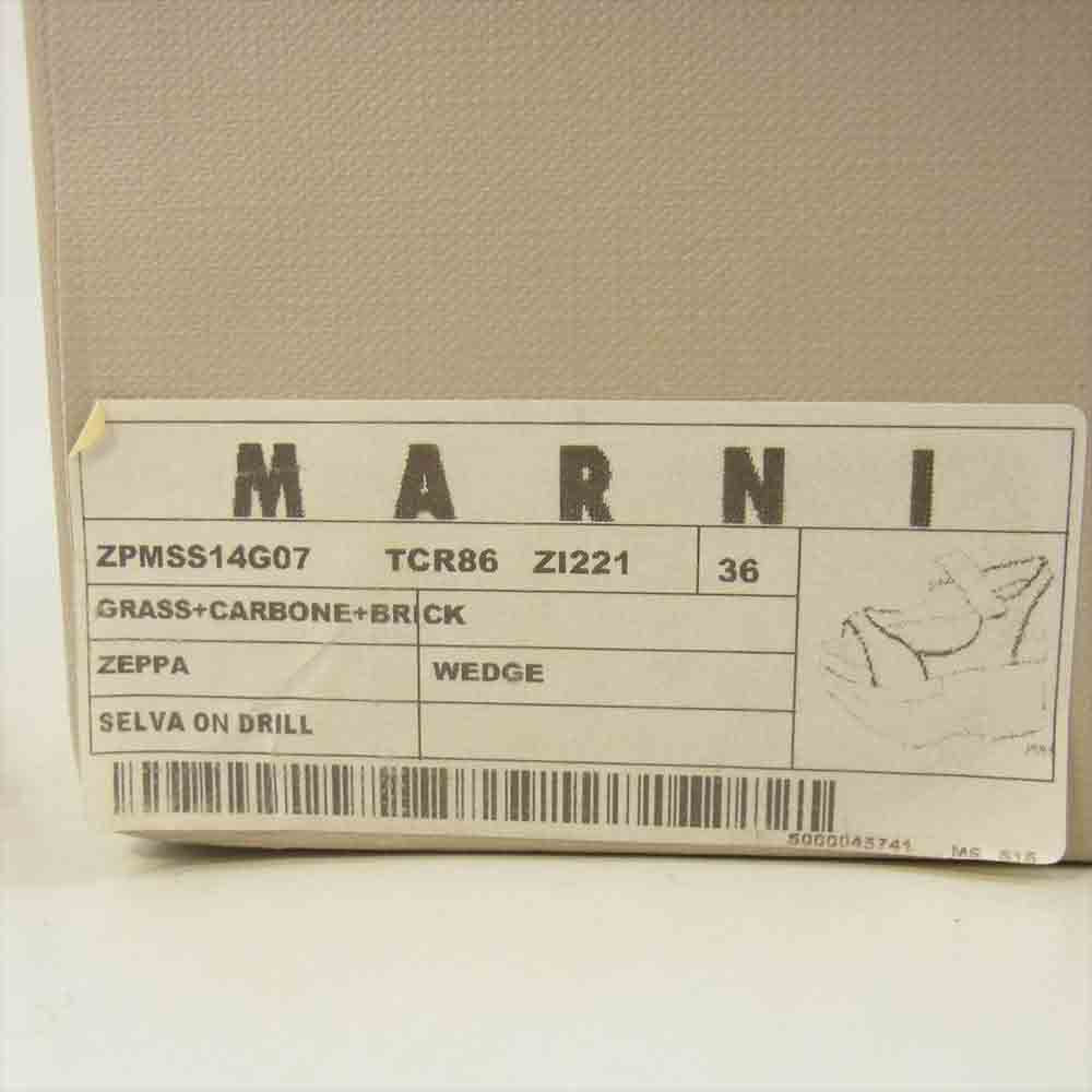 MARNI マルニ ZPMSS14G07 ネオプレン ベルクロ ストラップ サンダル マルチカラー系 36【中古】
