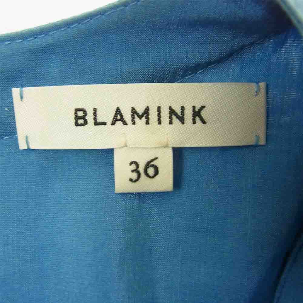 18SS ブラミンク シルク バックジップ リボン ブラウス シャツ 長袖 36