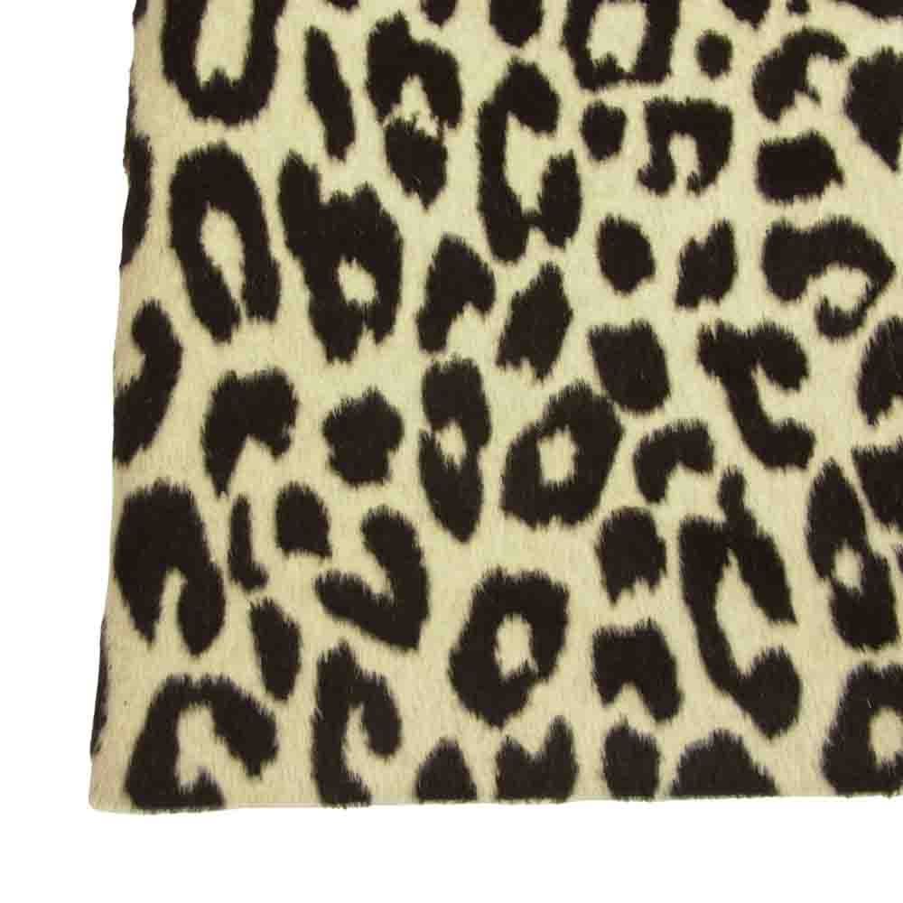 Drawer ドゥロワー 16AW 裏地シルク 100％ レオパード シャギー スカート ホワイト系 ダークブラウン系 36【中古】