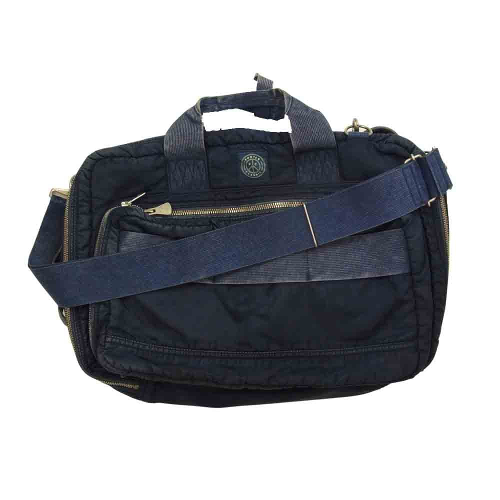 PORTER CLASSIC ポータークラシック SUPER NYLON 3WAY BRIEFCASE 製品染め スーパーナイロン 3WAY ブリーフケース インディゴブルー系【中古】